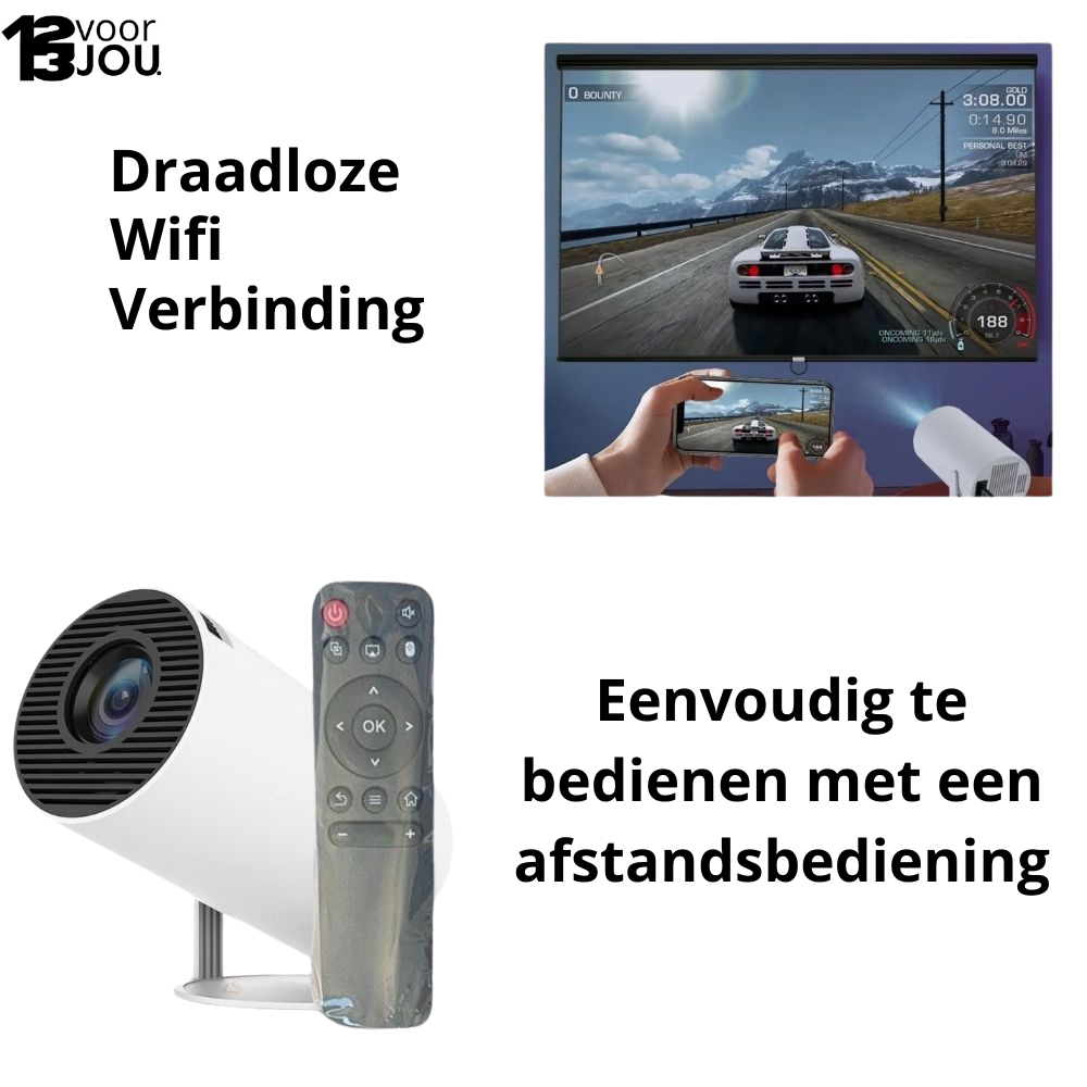 ProBeam™ Projector | Draadloos, HDMI, Bluetooth | 4K Ondersteuning | Ingebouwd Android 11