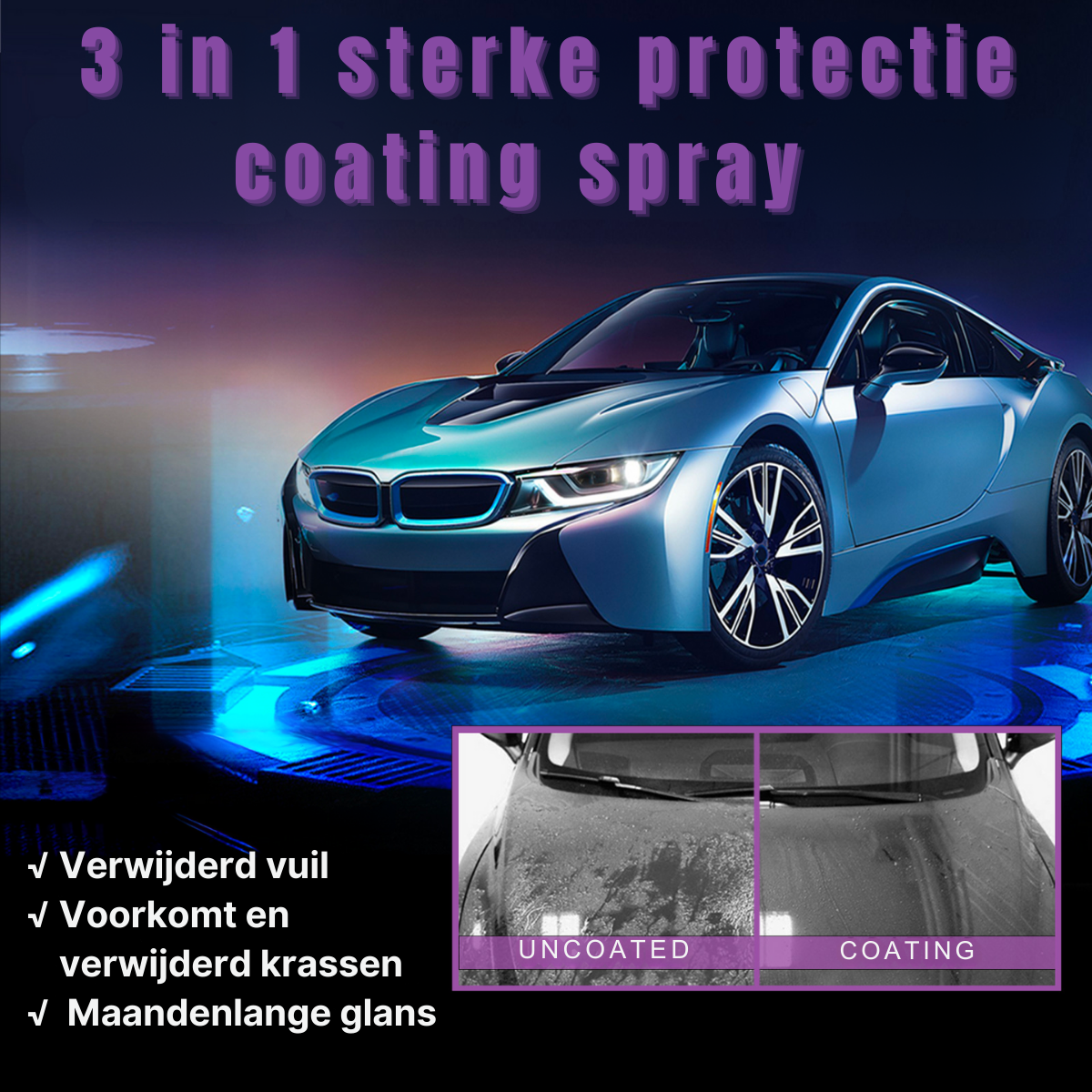 Keramische Auto Coatingspray - 3 in 1