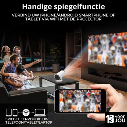 ProBeam™ Projector | Draadloos, HDMI, Bluetooth | 4K Ondersteuning | Ingebouwd Android 11